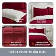 thumbnail image 4 of 3PC Burgundy Full (76" x 86") Sherpa & Faux Micromink Comforter and Sham Bedding Set Reversible Ultra Plush, 4 of 6