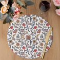 thumbnail image 3 of Boho Leaf Round 13 Inch Placemats Set of 8, Orange Red Spring Farmhouse Pastoral Tribal HeatResistant Non Slip Place Mats for Dining Table, Wipeable Braided Kitchen Table Mats for Housewarming, 3 of 9