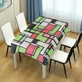 thumbnail image 4 of Yayeee Tablecloths 60" x 90" Rectangle Wrinkle Resistant Party Table Cover, Green Abstract Geometric, 4 of 8