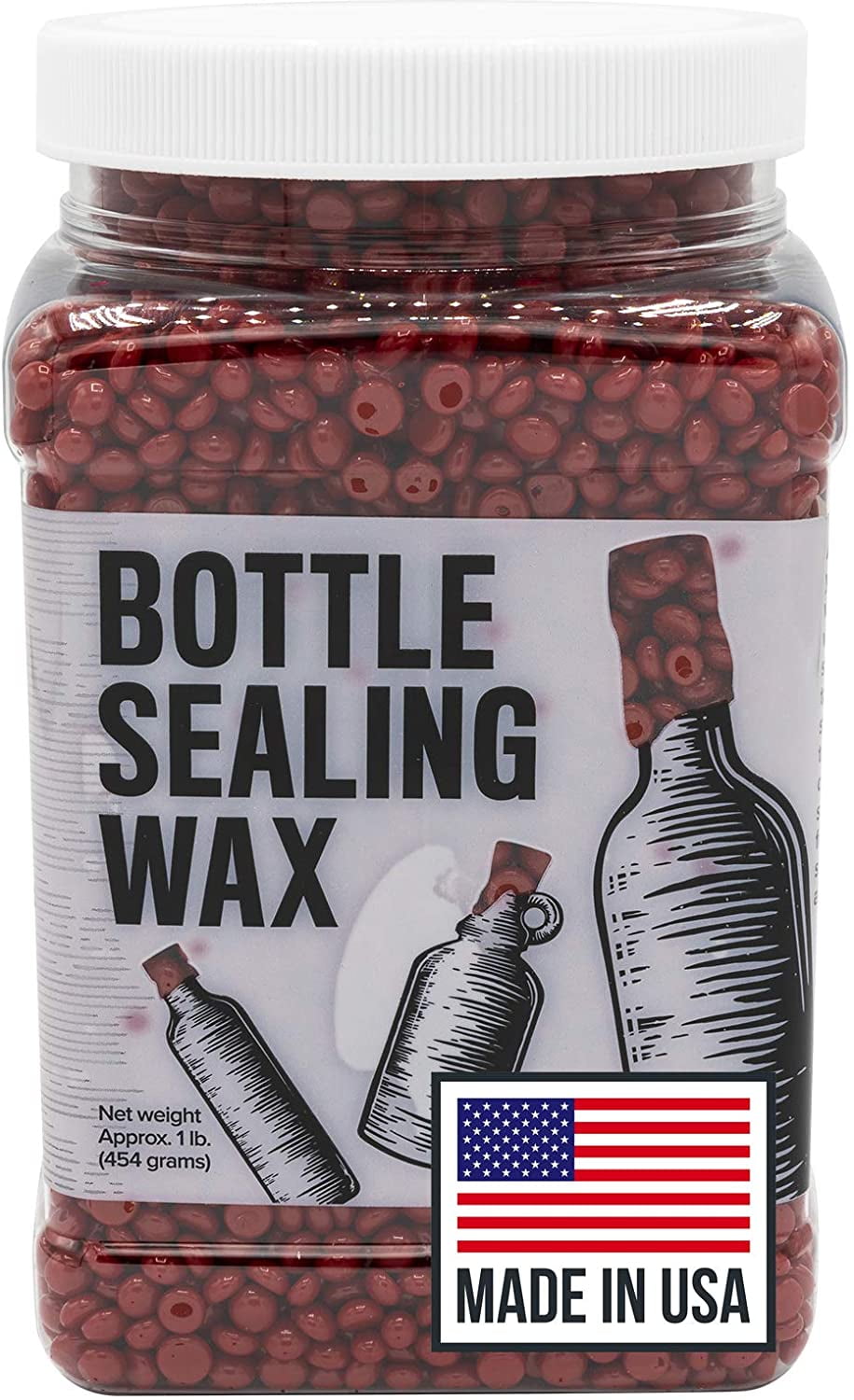 Blended Waxes, Inc. Bottle Sealing Wax 1 lb. Pastilles Resilient and Versatile Bottling Wax
