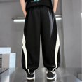 thumbnail image 4 of Bixock Sweatpants for Boys High Waist Straight Leg with Side Pockets Kids Solid Color Loose Casual Joggers Comfortable Workout Activewear Boys Clothings Size 9-10Years, 4 of 6