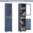 thumbnail image 6 of Homfa Narrow Kitchen Pantry Storage Cabinet, 67" Slim Pantry Cabinet with Drawer and Door, Space-Saving Freestanding Storage Cabinet for Small Place, Blue, 6 of 7