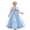 O39 Blue, variant on Angala Toddler Girls Dresses Solid Evening Gown Maxi Dresses Off Shoulder Fashion Elegant Comfortable Birthday Evening Party Child Summer Outfit Size 3-4 Years Blue