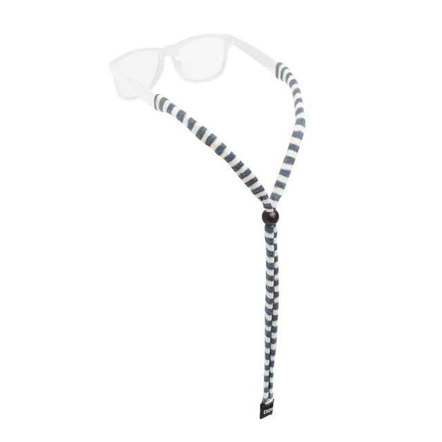 Chums Original Cotton Standard End Eyewear Retainer, Gray/White Stripe