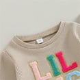 thumbnail image 6 of WIBACKER Toddler Baby Girl Sister Matching Outfit Lil/Big Sis Letter Print Sweatshirt Top Pants 2Pcs Fall Winter Clothes, 6 of 10