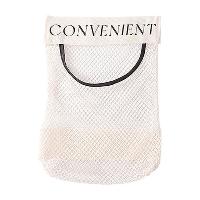 Ohufall Plastic Storage Kitchen Organizers And Storage Wall Mounted Large Capacity Mesh Pocket For Garbage Bag And Household Plastic Bag Organizing