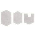 thumbnail image 5 of Home Weavers Waterford Collection 100% Cotton Non-Slip Bathroom Rug Set Machine Washable Bathroom Rug-17"x24", Bath Rug- 21"x34", U Shaped Contour- 20"x20", Light Gray Color 3 Piece Bath Rug set, 5 of 8