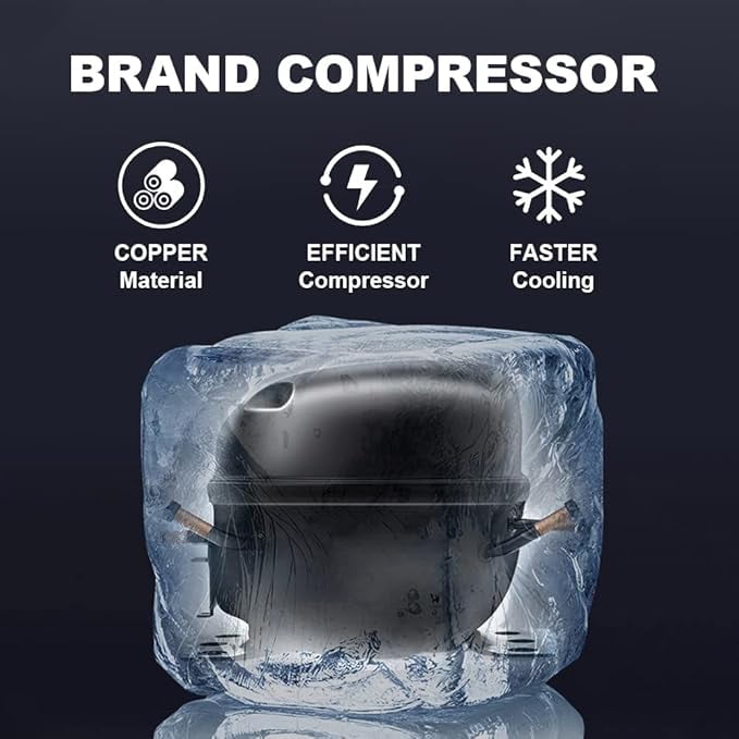 HNZXIB -122 °F Ultra-Low Temperature Freezer 58L Lab Cryogenic Refrigerator -86°C Samples Flash Freezer