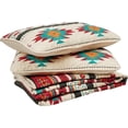 thumbnail image 4 of Chezmoi Collection Prescott 3-Piece Southwestern Multi-Color Cream Quilt Bedspread Set, King, 4 of 4
