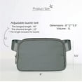 thumbnail image 4 of Riñonera con correa ajustable para mujeres y hombres, mini riñonera para exteriores, riñonera pequeña, negro, gris hierro esquí esquí Gafas de esquí, 4 of 5
