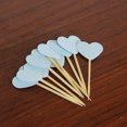thumbnail image 3 of Xingzhi 30pcs Heart Shape Cake Toppers Insert Cards with Toothpick Cupcake Decorations - Paper - Light Blue, 3 of 8