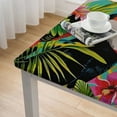 thumbnail image 5 of Acheng Toucan Tropical Scene Flowers Square Tablecloth for Picnic Dining Kitchen Farmhouse 100% Polyester Fiber 52*52, 5 of 8