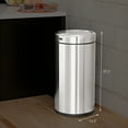 thumbnail image 2 of simplehuman 55 Liter / 14.5 Gallon Commercial Stainless Steel Swing Top Trash Can, Brushed Stainless Steel, 2 of 7