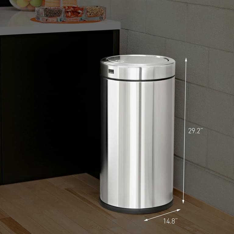 simplehuman 55L/14.5G Kitchen Trash Can with Swing Lid, Commercial