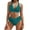 Blue B, variant on Enjoytime Bikini Sets for Women Sporty Two Piece Swimsuits Solid Color Halter Swim Top with High Waisted Bottom Bathing Suits for Women Tummy Control