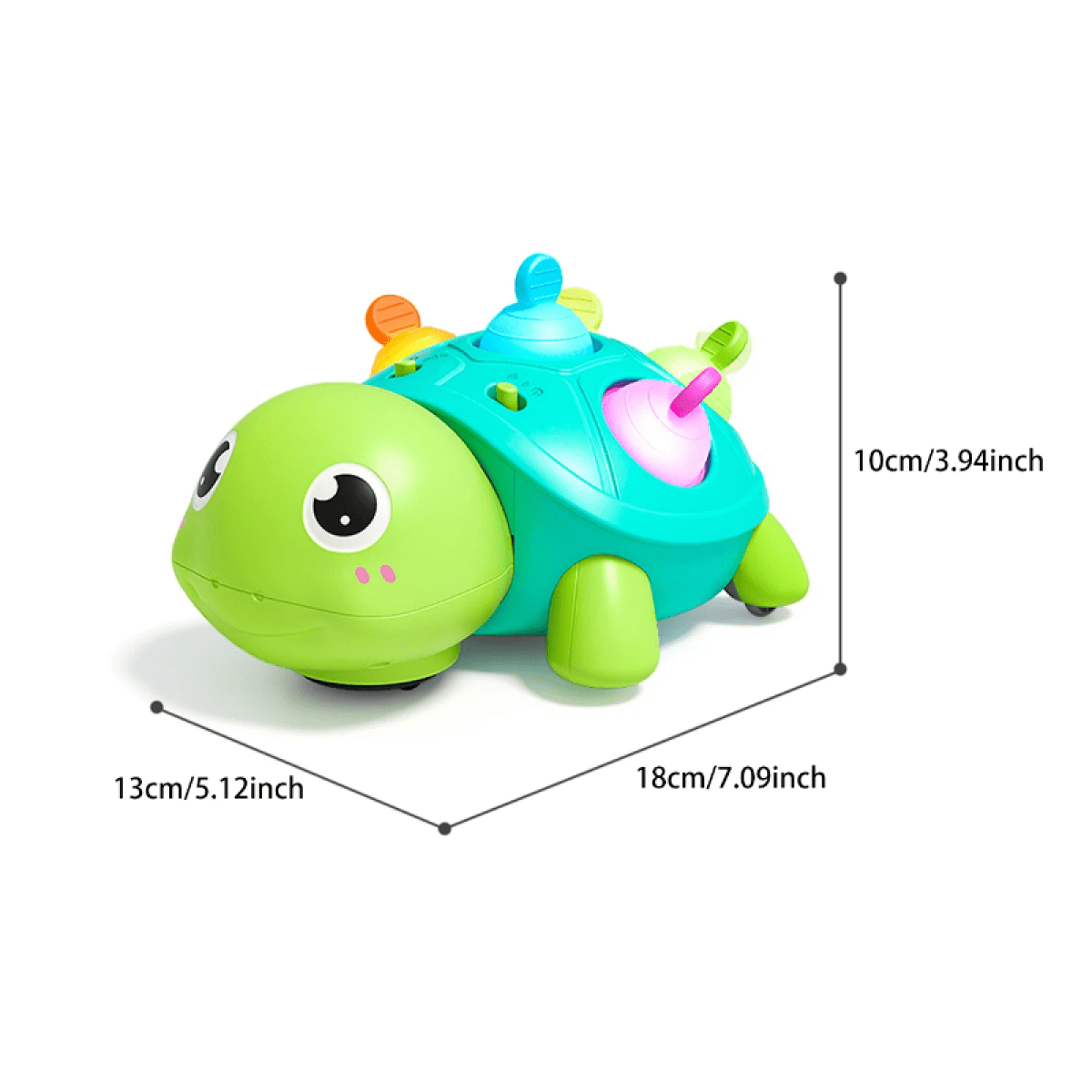 Musical Turtle Baby Toys 6 to 12 Months, Infant Light up Music Toys Tummy Time Development, Crawling Toy for 7 8 9 10+ Month Old, Easter Christmas for Babies Boy Girl