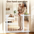 thumbnail image 3 of Pet Gate, DOMIPET 29.5''-40.5'' Wide Dog Gate for Doorways & Stairs, White, 3 of 8