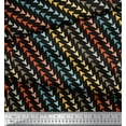 thumbnail image 2 of Soimoi Black Cotton Voile Fabric Diagonal Arrow Print Fabric by Yard 42 Inch Wide, 2 of 3