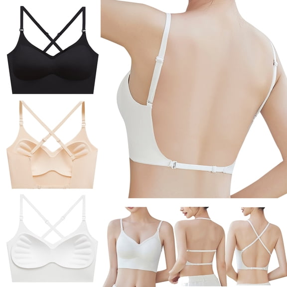 Swuxness Women's Push Up Wireless Tank Pullover Bras Comfortable Breathable Strappy U Back Seamless