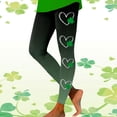 thumbnail image 2 of Bibifish Womens Leggings Casual Fashion St. Patrick'S Day Print Sports Leggings Slim Fit High Elastic Comfortable Yoga Workout Running Fitness Pants, 2 of 5