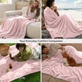 thumbnail image 5 of Ameha Fleece Blanket – Soft Plush Lightweight Cozy Blanket, All Season Warm Microfiber, Machine Washable, Twin Pink, 5 of 7