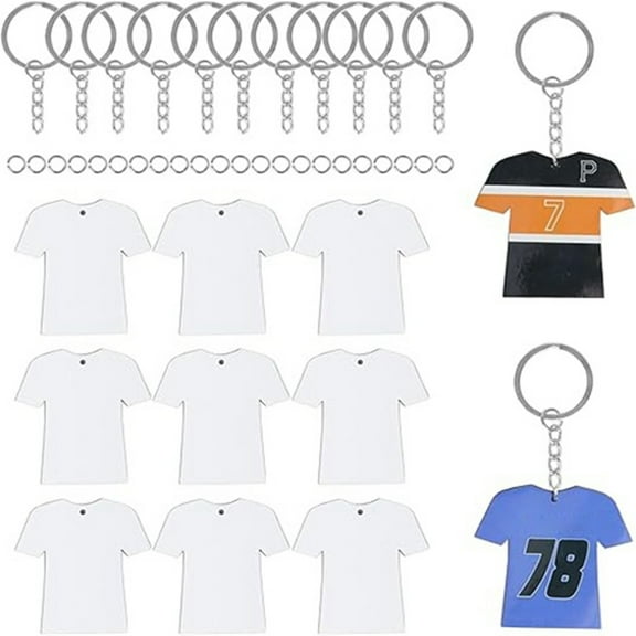 Giaone 72pcs DIY Acrylic Keychain Set Handmade Heat Tranfer Clothes Key Chains Sublimation Key Rings Backpack Phones Decor