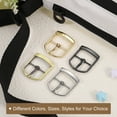 thumbnail image 4 of Uxcell 4Pack 0.98" Single Prong Belt Buckle Oval Center Bar Buckles for Belt, Bronze, 4 of 6