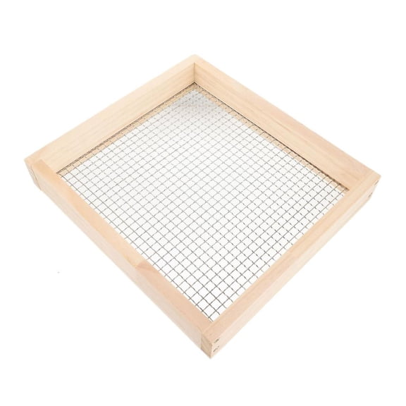 Wood Garden Sand Sieve Filter for Square Compost Soil Stone Mesh Garden Soil Sieve Pan Sand Sifter for Gravel Sand