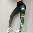 thumbnail image 2 of COMVALUE Leggings for Women Shamrock Yoga Pants St Patricks Day Irish Green Workout Legging High Waisted Tummy Control Clover Tights (Grey,XL), 2 of 7