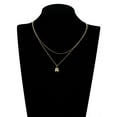 thumbnail image 3 of Believe by Brilliance Simultaed Pearl & Cubic Zirconia Clover Necklace Set in 14KT Gold Flash Plated, 3 of 9