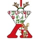 thumbnail image 1 of Set de adornos de carta navideña de 26 colgantes acrílicos con alfabeto de 8x8 cm con sombreros navideños rojos para árbol y decoración del hogar, 1 of 1