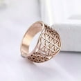 thumbnail image 5 of Flower of Life Rings Viking Vintage Stainless Steel Women Ring Anniversary Gift, 5 of 8
