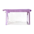 thumbnail image 2 of Linnome Transparent PVC Stationery Bag Waterproof Large Capacity Pencil Pouch - Clear Triangular Teens Pen Bag with Zipper & Loop - Exam Office Travel Makeup Organizer Case, 2 of 6