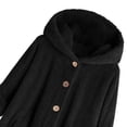 thumbnail image 4 of Winter Coat Sweatshirt for Women Plush Solid Button Long Sleeve, 4 of 9