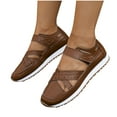 thumbnail image 4 of Women's Sandals Oofos Sandals Slides Woman Sandals Women's Fashion Casual Spring And Summer Comfortable Solid Color Baotou Hollow Breathable Thick-Soled Sandals Brown, 4 of 9