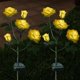 thumbnail image 1 of Paquete de 2 luces solares ZHCH decorativas para exteriores rosas impermeable amarillo, 1 of 5