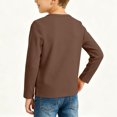 thumbnail image 6 of OGLCCG Long Sleeve Shirts for Girls Plain Crew Neck Stretchy Basic Layering Tops Lightweight Fall Winter Outfits Size 1-13 Years, 6 of 8
