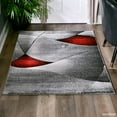 thumbnail image 2 of MDA Home Orelsi Gray/Red Contemporary Polypropylene Area Rug - 2'1" x 3'3", 2 of 4