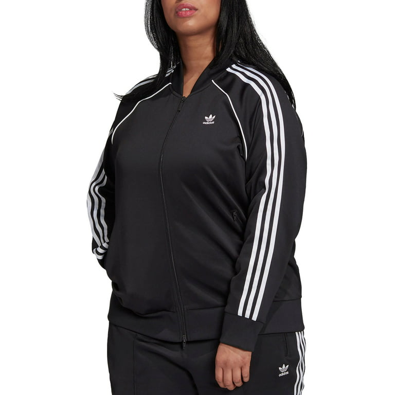 adidas Women's Blue SST Track Jacket, Black/White, XXS -