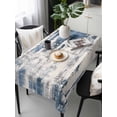 thumbnail image 6 of Blue Grey Shabby Table Cloth 54x108 Inch Rectangle, Vintage Abstract Art Modern Waterproof Tablecloth Washable Table Cover for Party Picnic Dinner Decor, 6 of 9
