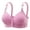 Purple, variant on ,Women's Scalloped Trim Front Snap Closure Bras Wireless Lift High Support Bra Full Coverage Push up Bra Grey 46