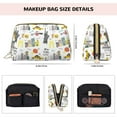 thumbnail image 5 of Xecao New York Print Fashion Makeup PVC Bag Large Capacity Travel Cosmetic Bag for Women Organizer Toiletry Clutch, 5 of 8