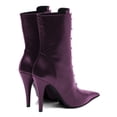 thumbnail image 4 of XYD Women Pointed Toe Ankle Boots Stiletto Heels Lace-up Events Office Booties Shoes Size 7 Purple, 4 of 4