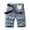 Gray, variant on IYTR Men's Summer Cargo Shorts Regular Fit Straight Multi Pockets Zipper Fly Solid Shorts Dark Blue 34