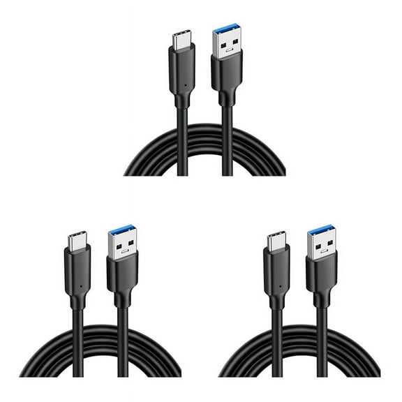 3X USB3.2 10Gbps Type C Cable USB A to Type-C 3.2 Data Transfer USB C SSD Cable PD 60W 3A Quick Charge 3.0,1M