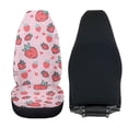 thumbnail image 3 of Uorisanigo Car Seat Covers, 2-Pack Washable Front Seat Covers Easy Installation Pink Strawberry Seats Cushion Universal Fit for Most Cars, Auto Interior Accessories, 3 of 7