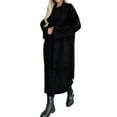 thumbnail image 2 of Women'S Long Cardigan Sweaters Chunky Open Front Oversized Slouchy Knit Fall Trendy Coatigan Jackets Black L, 2 of 7
