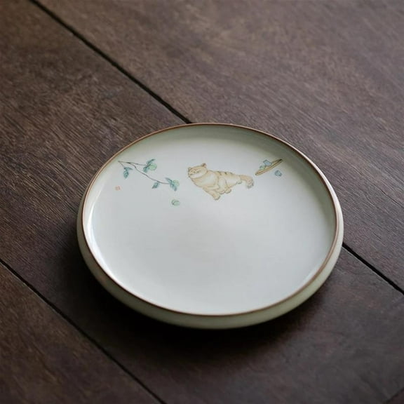 Tea Cup Set Chinese Ceramic Tea Tray Fruit Dish Cute Cat Chinese Tea Table Accessories Teapots & Coffee Servers Travel Tea Set