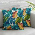 thumbnail image 3 of Shiartex  Palm Leaves Bed Pillow Covers, Tropical Beach Turquoise Green Palms Decorative Throw Pillow Cover Cushion Case for Sofa Bed Living Room Farmhouse Decor 12x12in, 3 of 5