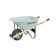 Brentwood 6 In. Turf Tire 6 Cube Hdpe Single Wheel Moss Wheelbarrow